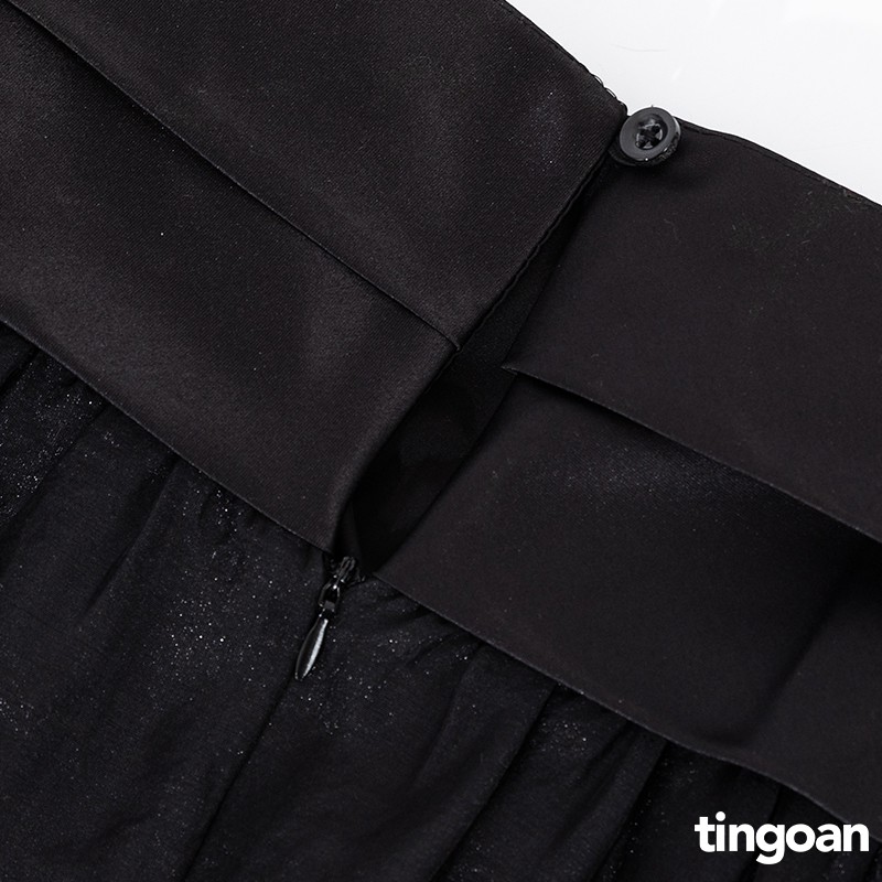 TINGOAN® - Váy hai dây phối bóng kính đen MYSTERY OF LOVE DRESS/BL