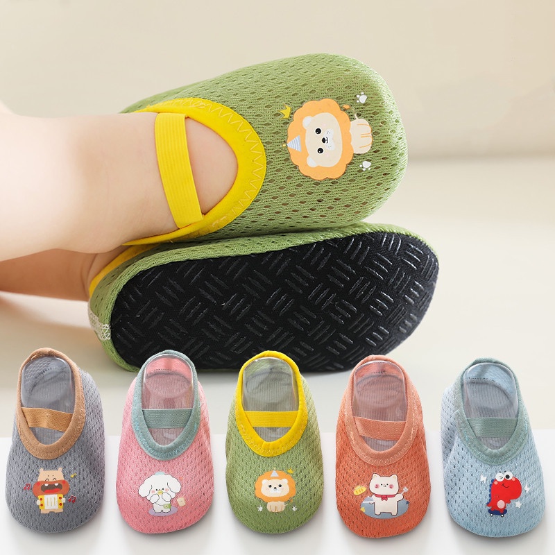 Tất lưới thoáng khí cho trẻ sơ sinh, tất và giày chống trượt