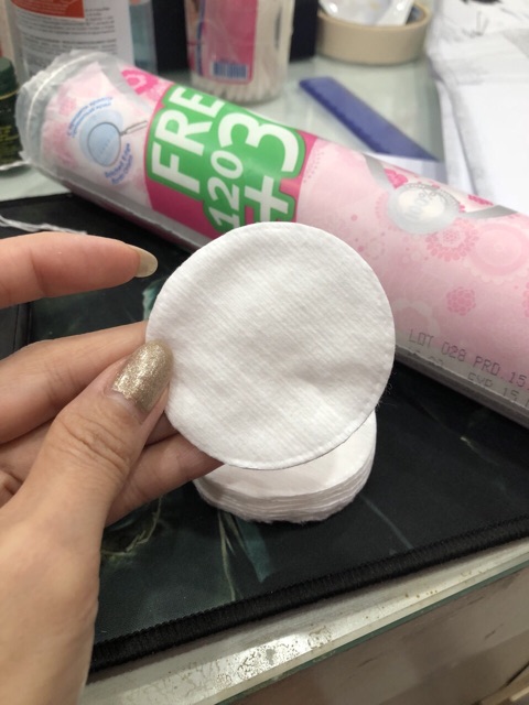 Combo 4 bông tẩy trang ipek thổ nhĩ kì siêu mềm mịn 150 miếng - Mẫu bao bì 1-2