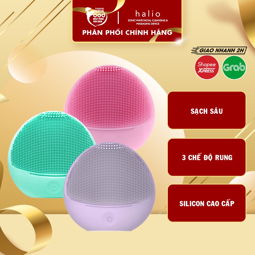 Máy Rửa Mặt Dành Cho Da Nhạy Cảm Halio Facial Cleansing & Massaging Device For Sensitive Skin