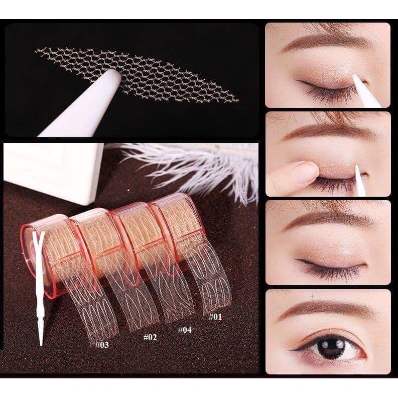 Kích mí, dán mí lưới ren sẵn keo , không lộ, siêu tàng hình