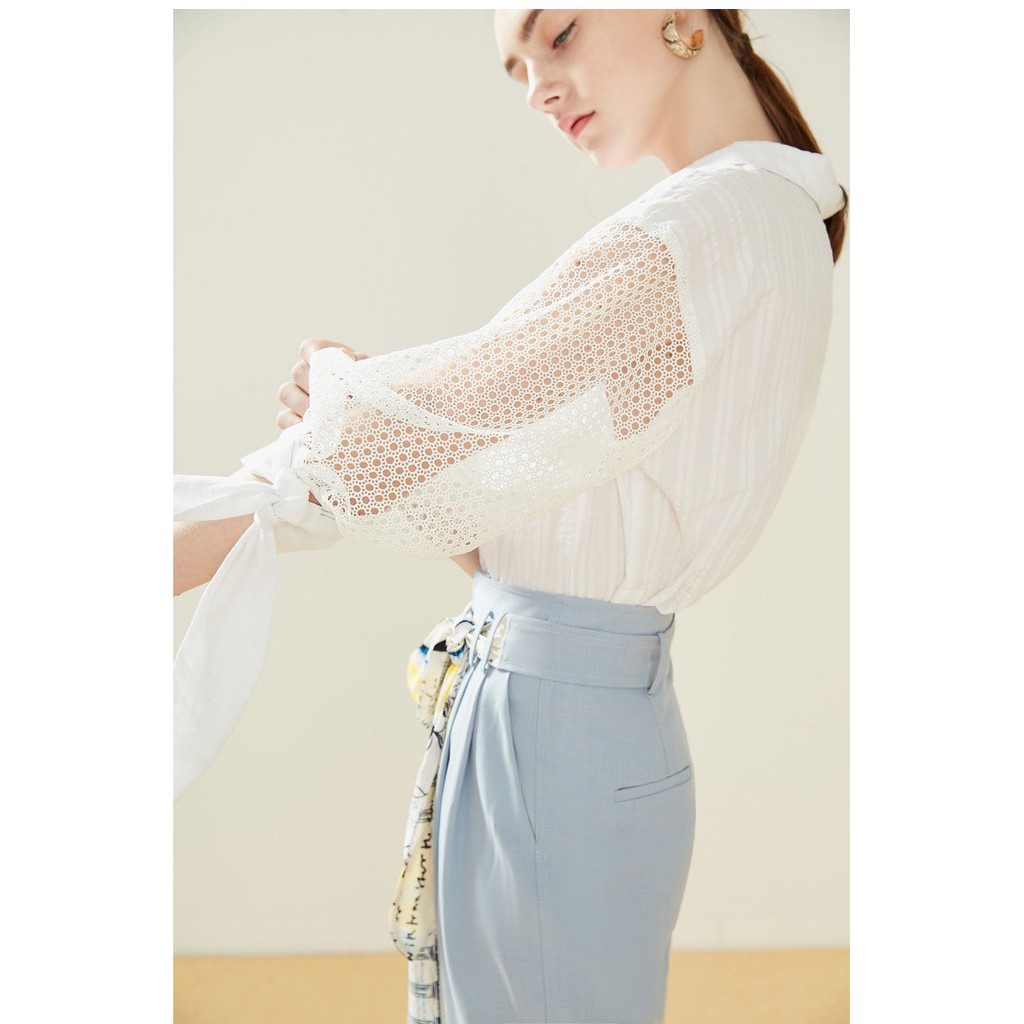 Áo Sơ Mi Cati Phối Lưới