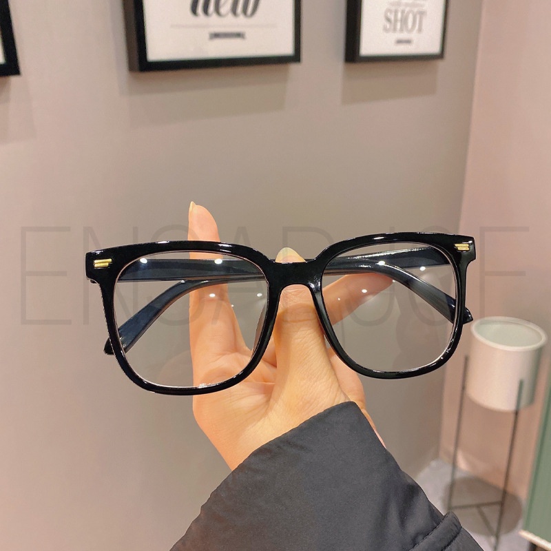 Mắt Kính Gọng Vuông Chống Ánh Sáng Xanh Phong Cách Retro Thời Trang Mới
