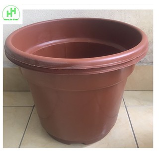 2 Chậu Nhựa Trồng Hoa, Cây Cảnh AB400 CN Màu Nâu