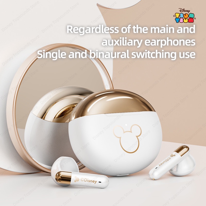 Tai nghe nhét tai DISNEY F5 không dây Bluetooth V5.3 âm thanh nổi rõ ràng giảm tiếng ồn thời lượng pin siêu dài có micro