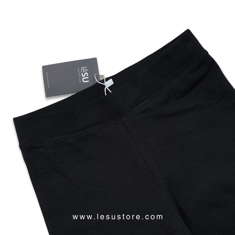 ẢNH TỰ CHỤP Quần legging ngố trơn không túi lưng cao
