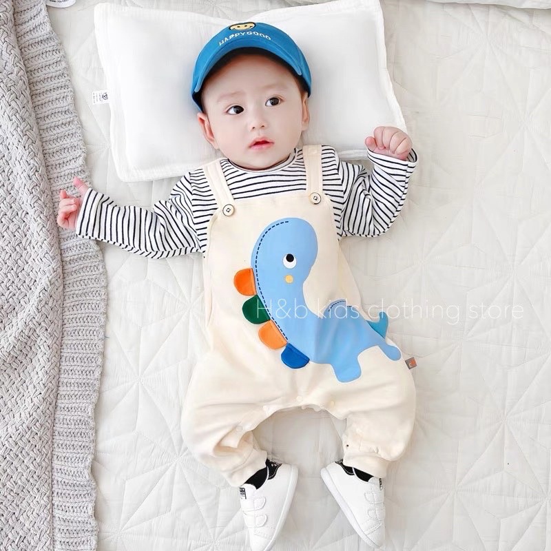 Bodysuit Bé Trai Siêu Xinh- Body Yếm Khủng Long Cho Bé 3-15m