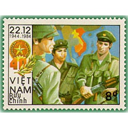 Tem sưu tập MS 463 Tem Việt Nam Kỷ niệm 40 năm thành lập Quân đội Nhân dân Việt Nam 1984 ( tem bác Hồ )