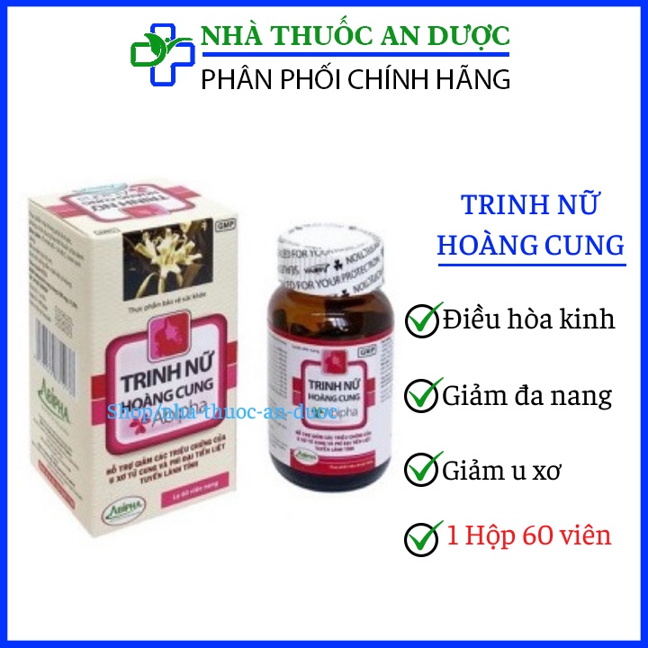 Trinh nữ hoàng cung Abipha giảm u xơ, u nang, u xơ tuyến tiền liệt – Hộp 60 viên