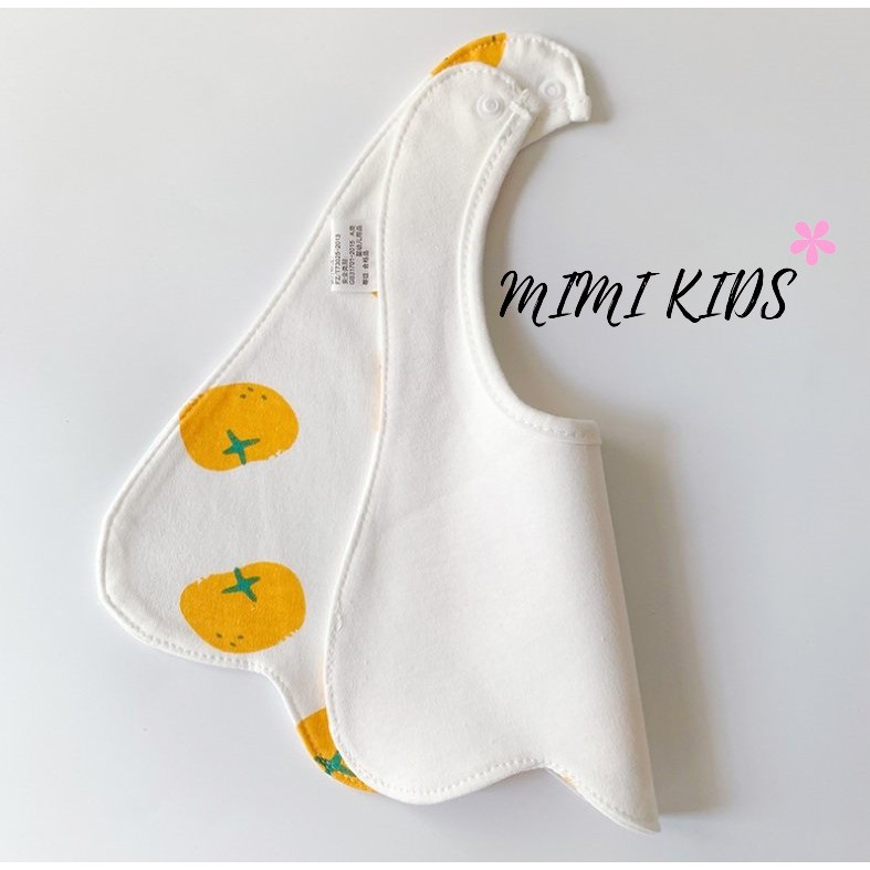 Set 3 yếm cổ hình dẻ quạt Cotton mềm mại cho bé Mimi Kids YC07