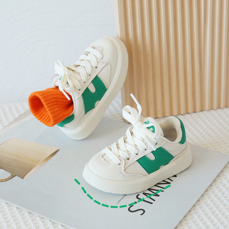 Giày Thể Thao Trắng Thời Trang Xuân Thu Năng Động Cho Bé Pine196