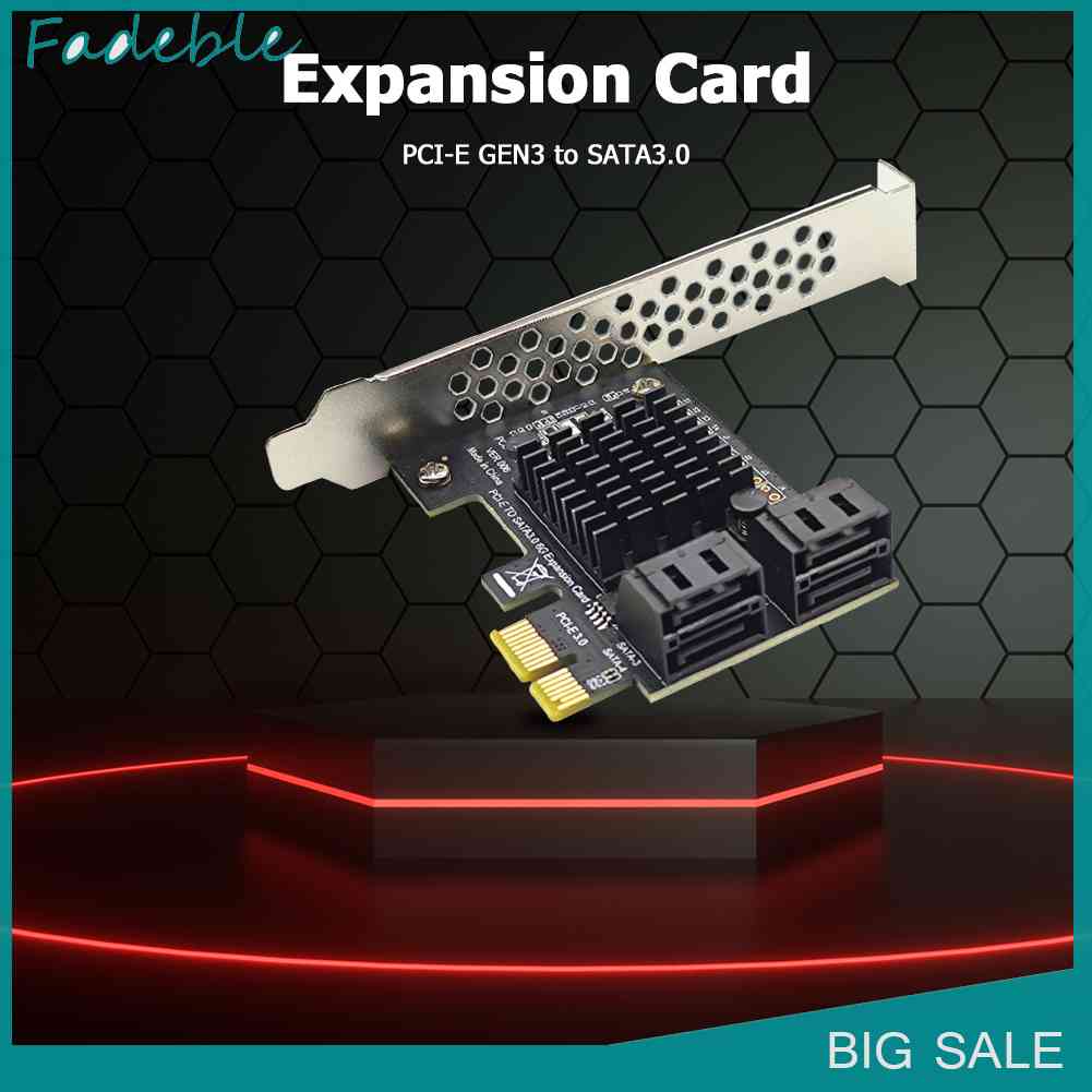 Card Mở Rộng 4 Cổng SATA III PCIe 6Gbps SATA 3.0 Sang PCI-e 1X Kèm Khung