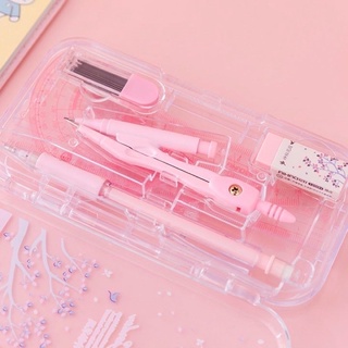 Set compa sắt loại to, eke 8 món aihao 7701 ( 1 bộ compa chì kim)