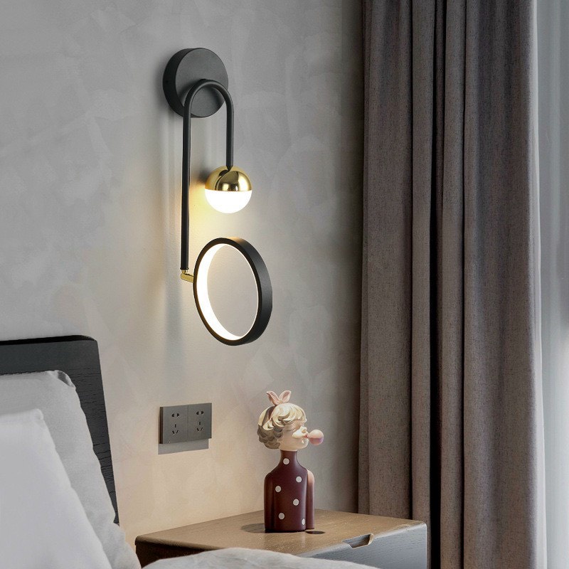 Đèn tường MONSKY LED đôi chao hoa huệ trang trí phòng khách, cầu thang, hành lang, phòng ngủ - kèm bóng Led