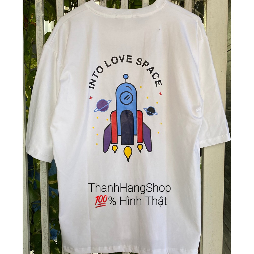 Áo thun %Kèm hình thật❤ tay lỡ unisex InTo The Love