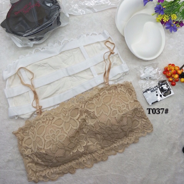 Áo quây ren - áo bra ren cúp ngực - áo bra 3 dây mút đệm dày. Tặng kèm dây vải. Phom 40-58kg