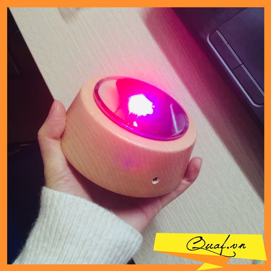Đế Xoay Trưng Bày Đèn Led Thân Gỗ, Đế Sạc, Tự Động Xoay, Để Được Khối Cầu Tròn