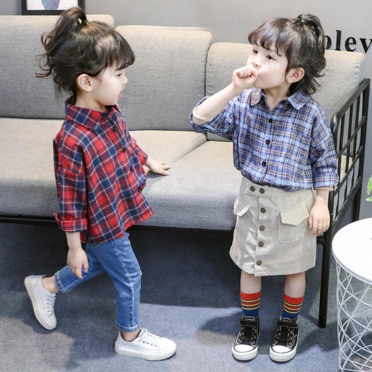 Áo Sơ Mi Dáng Rộng Dễ Phối Đồ Thời Trang Dành Cho Bé Gái
