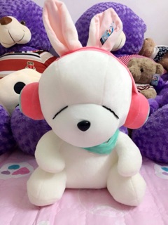 Gấu thỏ Mashimaro đeo headphone