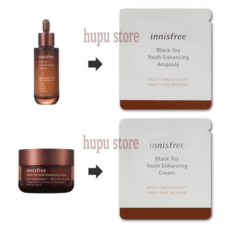 Bộ đôi Chống Lão Hoá Chiết xuất Trà Đen - Set Innisfree Black Tea Youth Enhancing - Essence Innisfree