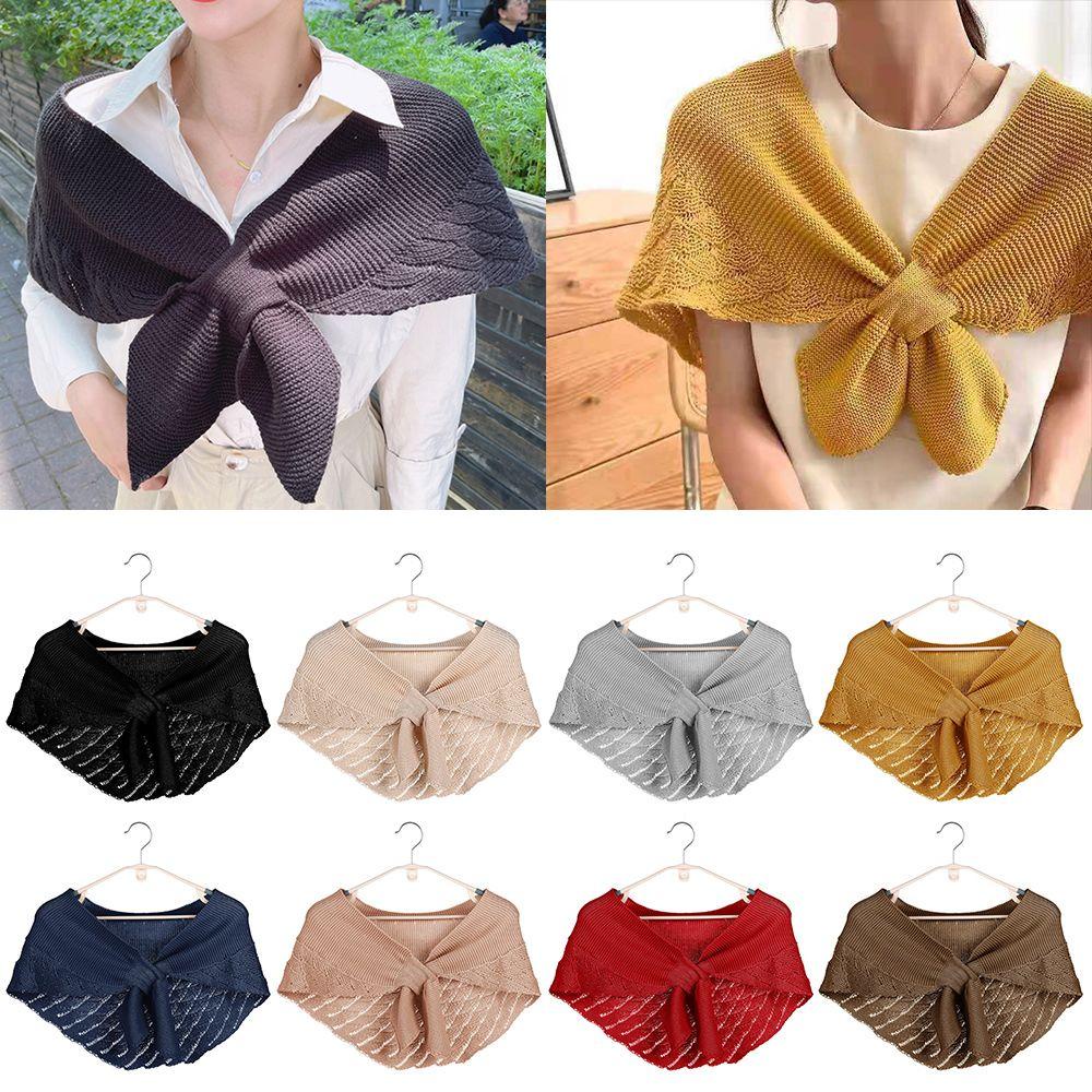 Cổ Áo Giả Dệt Kim Chống Gió Có Thể Tháo Rời Thời Trang Thu Đông Cho Nữ