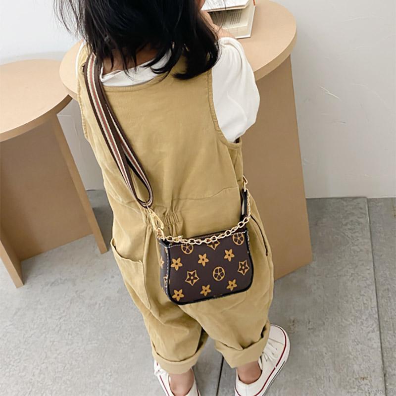 Children Floral Print Cross-body Handbag Bags Fashion Girls Cute Shoulder Messenger Bag