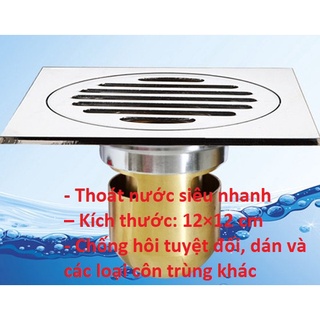 Phễu thoát sàn - xi phông - bộ xả chống hôi cao cấp 12x12