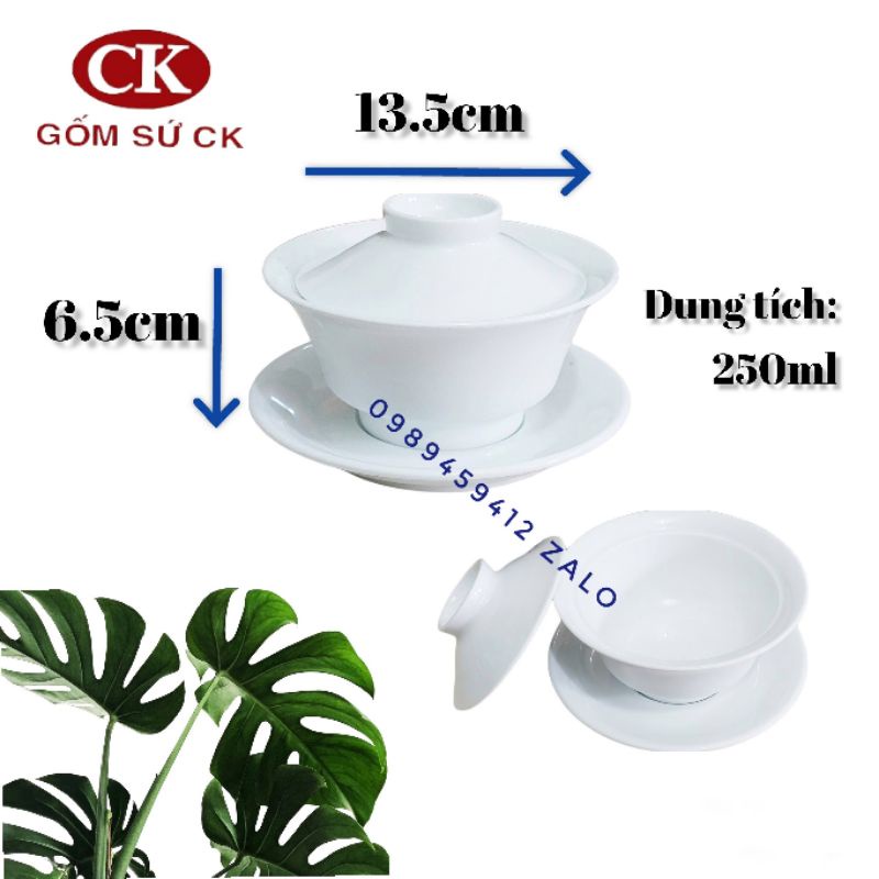 Chén sứ  uống trà, ăn soup gốm sứ CK Việt Nam 250ml