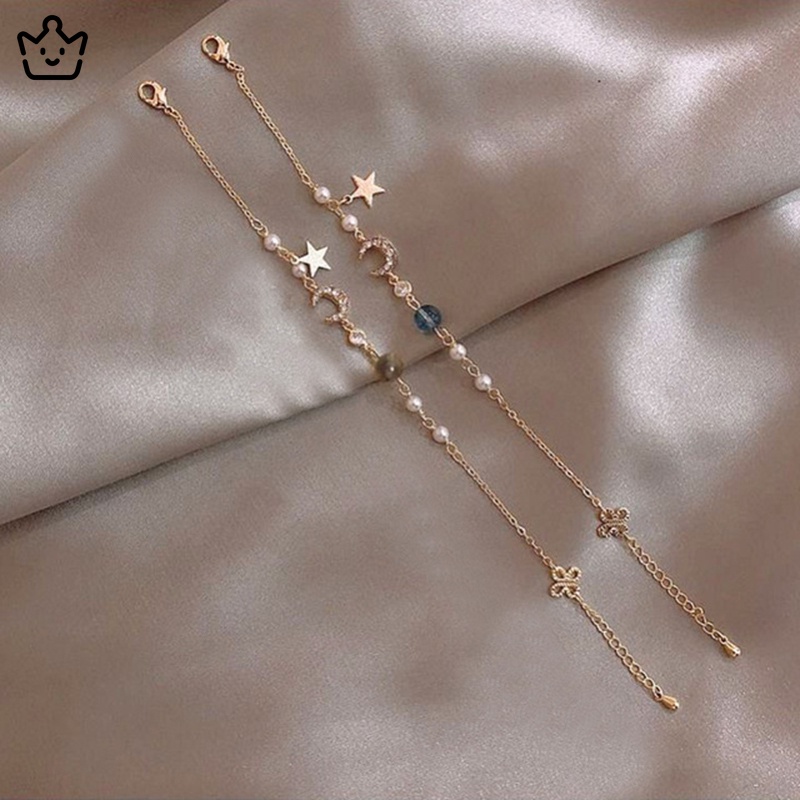 Vòng Tay JP6 Mặt Trăng Và Ngôi Sao Dễ Thương