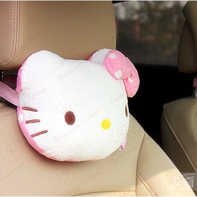 Gối tựa đầu hình mèo Hello Kitty dễ thương gắn ghế ngồi xe hơi