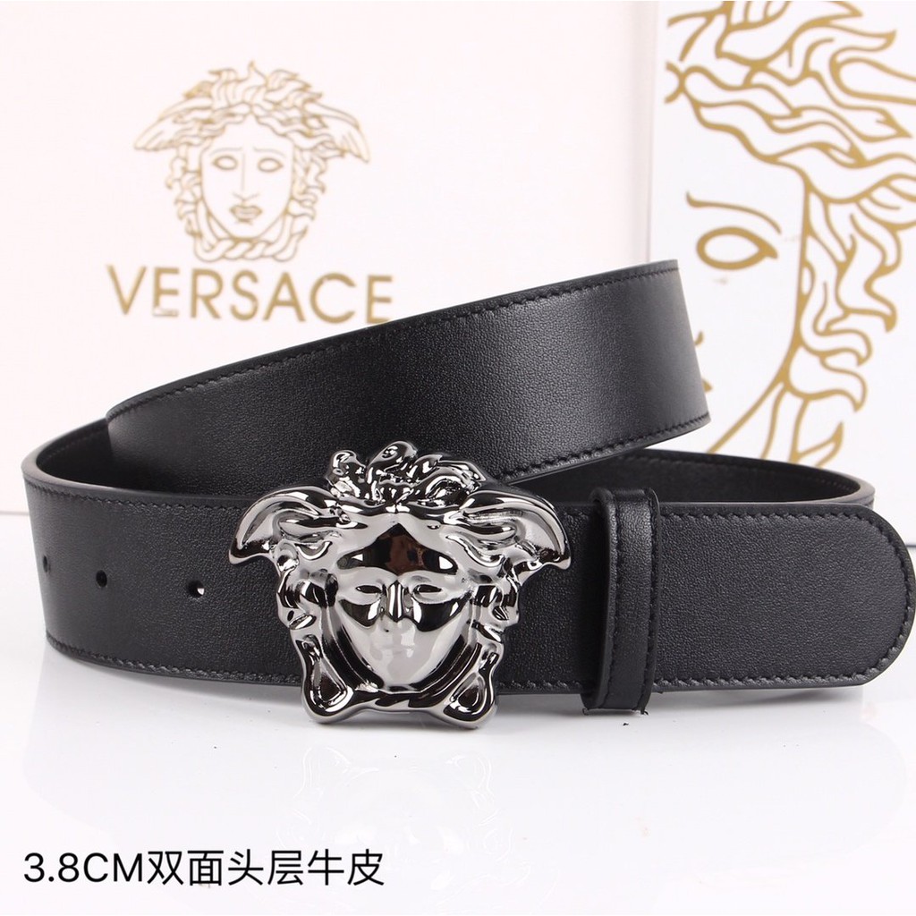 Thắt lưng Versace Belt Couple Genuine Leather Luxury Waist Strap Jeans Pants Pin Buckle Waistband 11