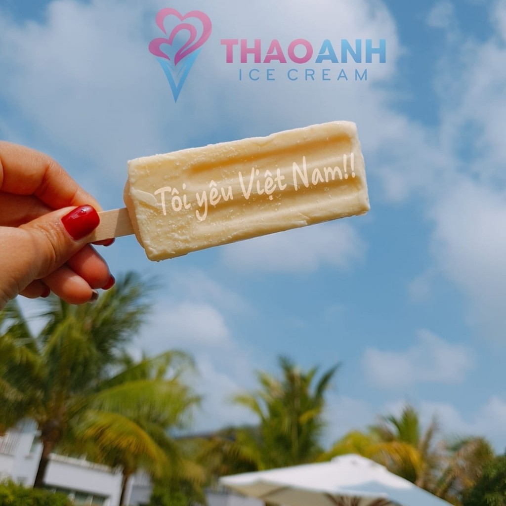 Kem Tràng Tiền 35 - Hộp 10 que kem sữa dừa [Hà Nội - Giao nhanh 30 phút Nowship & Grab] - Thảo Anh Ice Cream