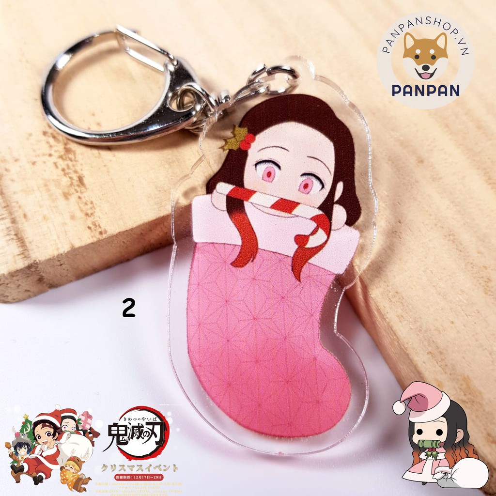 Móc Khoá Anime Mica Acrylic Giáng Sinh Kimetsu No Yaiba 9 nhân vật (5m) - Thanh Gươm Diệt Quỷ
