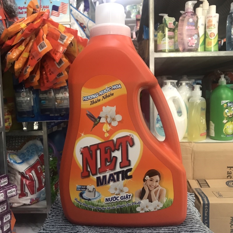NƯỚC GIẶT NET HƯƠNG NƯỚC HOA THIÊN NHIÊN 3,6KG(cửa trên)