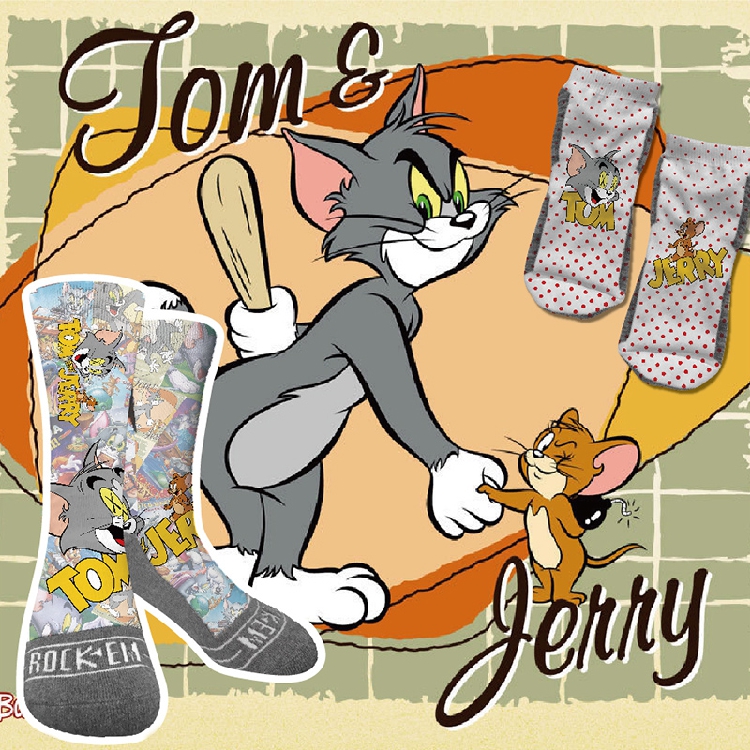 Vớ Cotton Thoáng Khí In Hình Hoạt Hình Tom And Jerry