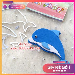 A1 - Khuôn Kim Loại Cắt Hình Chú Cá Heo Xanh