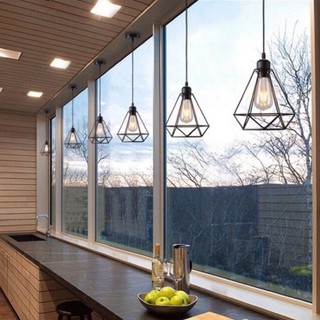 Đèn thả decor hình kim cương (thả đơn)