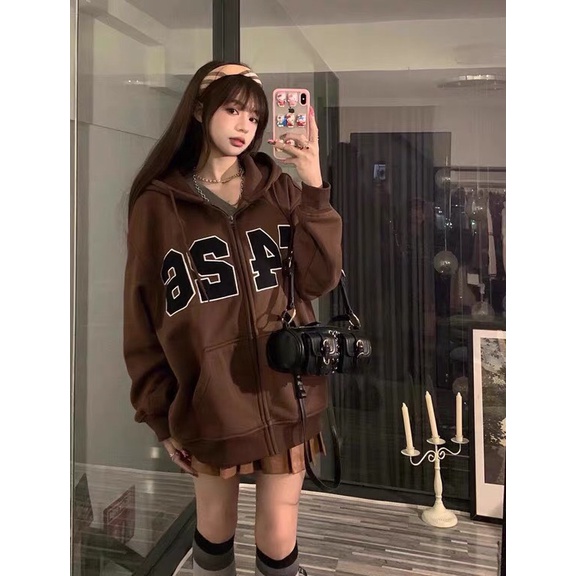 Áo Khoác Nỉ Bông Hoodie Zip F426 Unisex Nam/Nữ  ZZ_Ulzzang