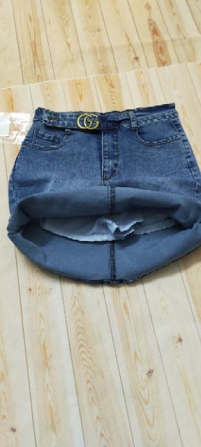 QUẦN VÁY KÈM ĐAI GUCCI_CHÂN VÁY JEAN NGẮN CÓ QUẦN_CHÂN VÁY BÒ NGẮN | BigBuy360 - bigbuy360.vn