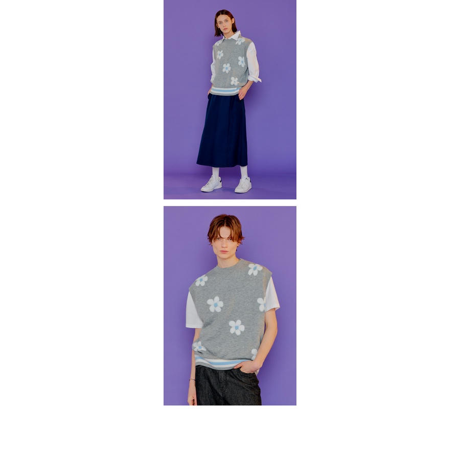 Áo len gi-lê S22A06025 | Boucle Flower Vest