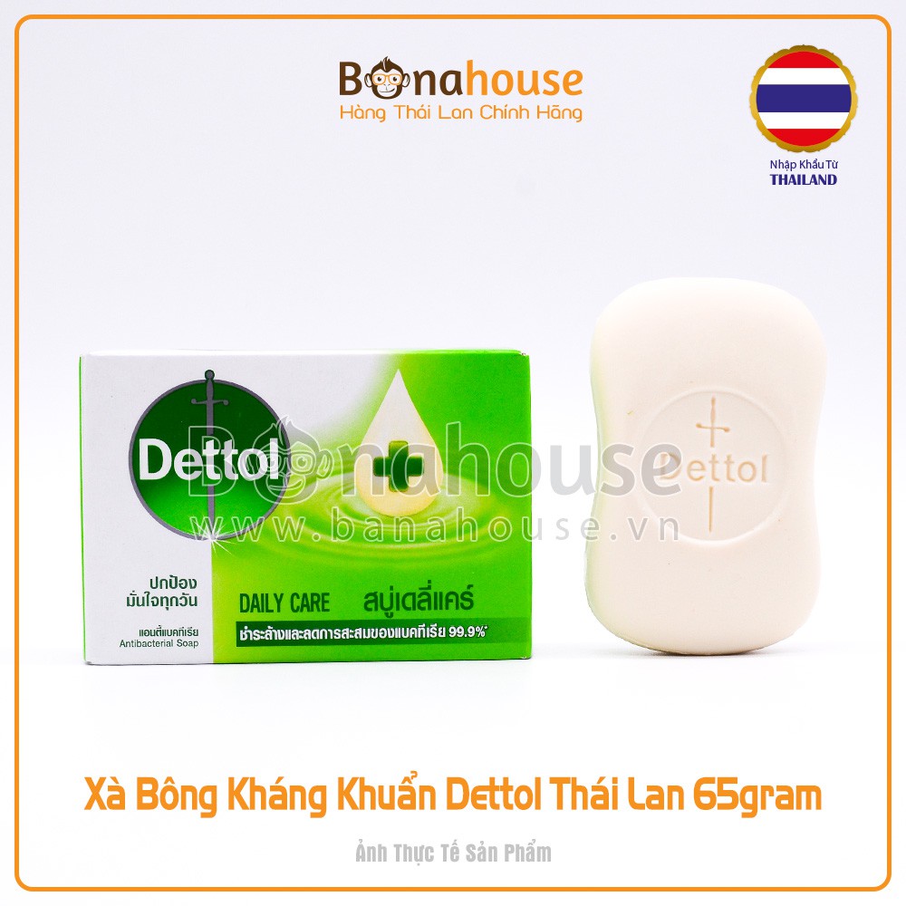 01 Cục Xà Bông Kháng Khuẩn Dettol Thái Lan 65gram