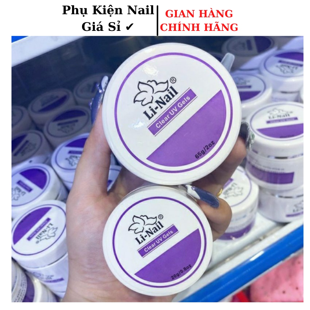 Gel đắp móng Li-nail chính hãng chất đậm đặc không nóng, màu trong suốt