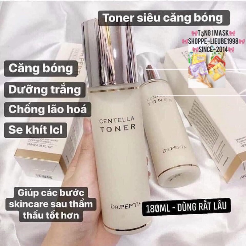 Toner Pepti Căng Bóng Nước Hoa Hồng Cân Bằng Da Dr.Pepti 180Ml