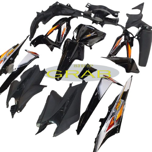 Bộ dàn áo xe Wave RSX 100 đời 2008-2009 nhựa ABS cao cấp Màu Đen- Cụm pha đèn trước xe Wave RSX -SPG-DGRsx