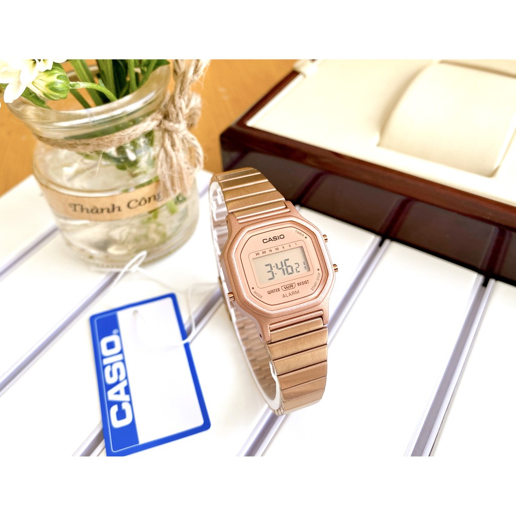 Đồng hồ Casio Nữ LA11WR-5ADF Vintage màu rose gold cổ điển