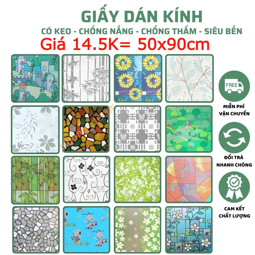 Decal Giấy dán kính mờ che sáng cản quang, đề can cửa sổ đẹp khổ 90cm chống nắng nóng, nước | WebRaoVat - webraovat.net.vn