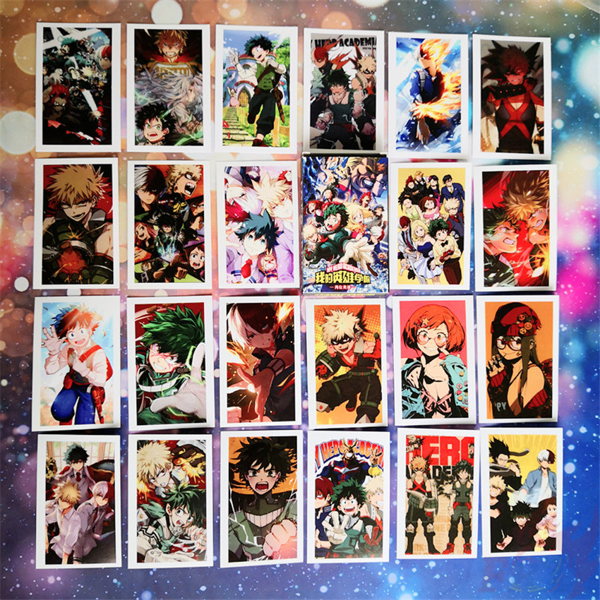 30Pcs/Box ✪ My Hero Academia - Anime Midoriya Izuku Bakugou Katsuki Todoroki Shoto Lomo Card ✪ 5.5cm*8.8cm Mini Postcard Fans Gift Fans Collections