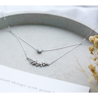Dây chuyền đôi bạc 925 Zirco