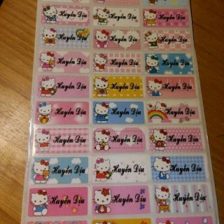 Name sticker dán đồ dùng cho bé