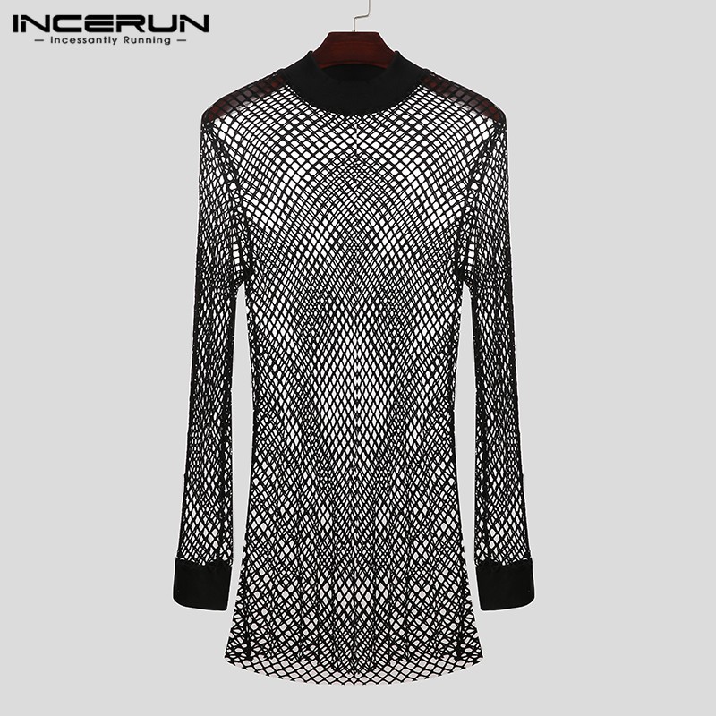 Áo Lưới Nam INCERUN Tay Dài | BigBuy360 - bigbuy360.vn